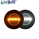 HJG 7 Inch Minus LED headlight assembly dual color front view