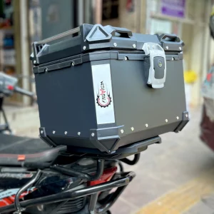 45L FAUVISM Fingerprint Lock Aluminium Top Box for Motorcycles – Heavy Duty Luggage Carrier