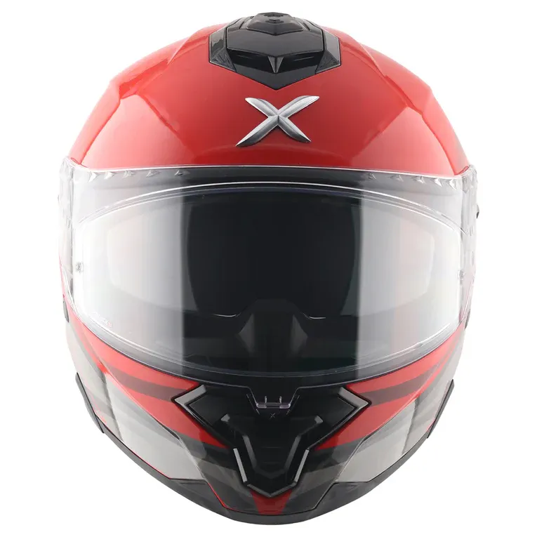 Axor Brutale Surges dual spoiler helmet red and grey polycarbonate shell