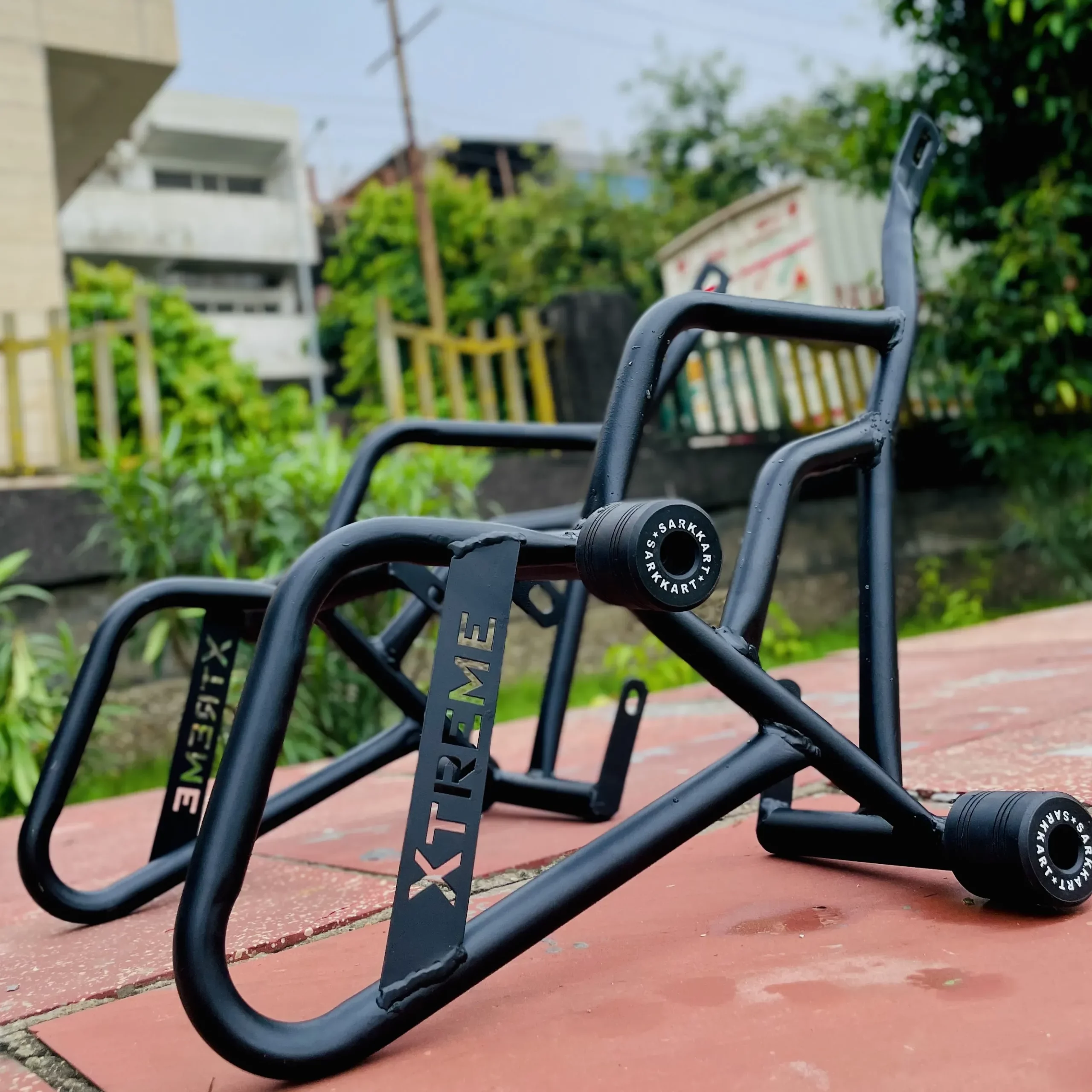 Hero Xtreme 250 crashguard with sliders premium impact protection demonstration